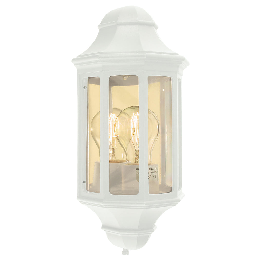 M8/2 1 Light Mini Wall Lantern - White - Norlys