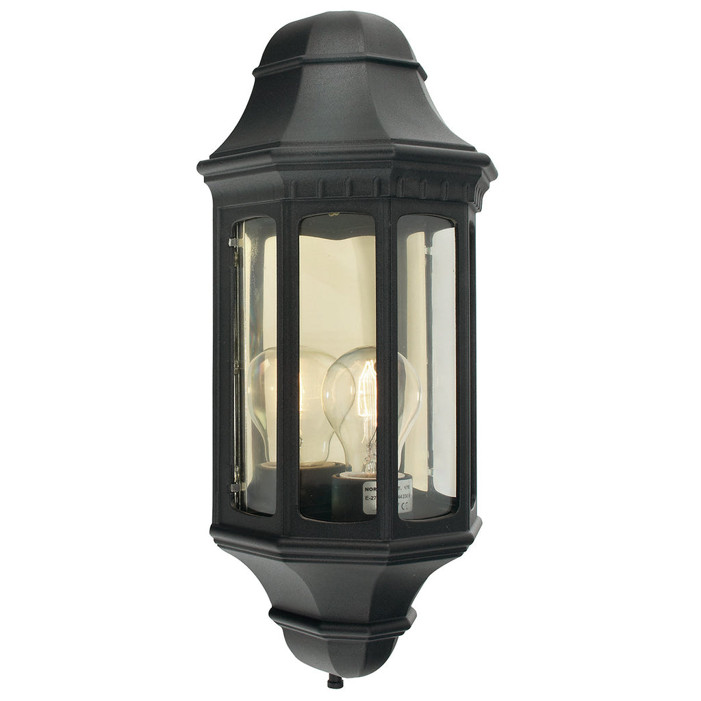 M8 1 Light Wall Lantern - Black - Norlys