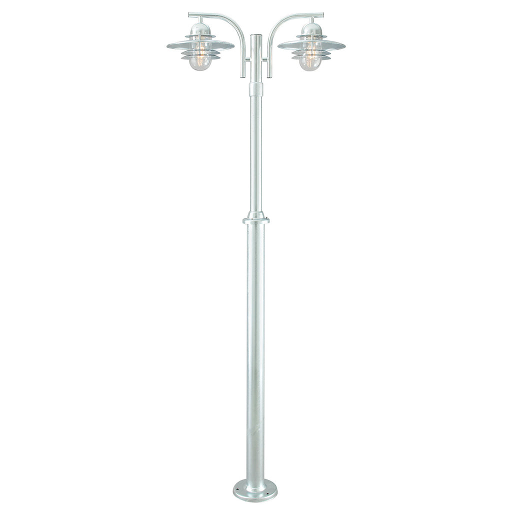 Oslo 2lt Lamp Post Galvanized - Norlys