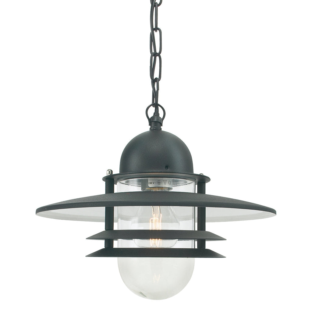 Oslo 1 Light Chain Lantern - Black - Norlys