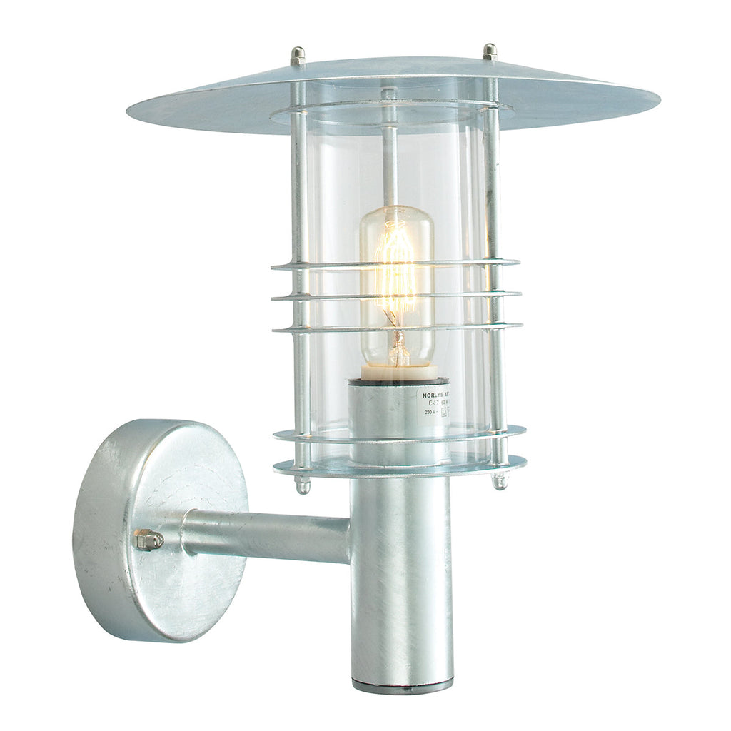 Stockholm 1 Light Wall Lantern - Galvanized - Norlys