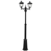 Turin 2 Light Twin Lamp Post - Black - Norlys