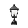 Turin 1 Light Grande Pedestal - Black - Norlys