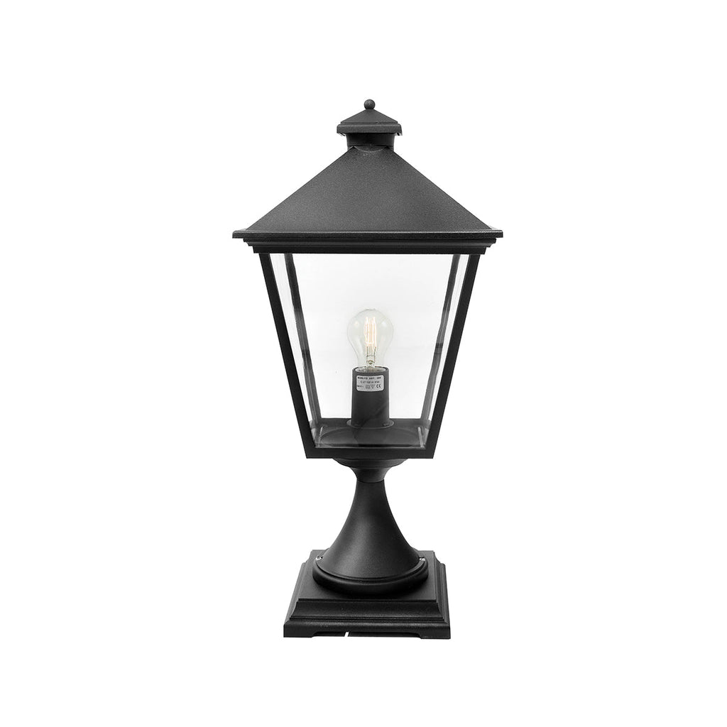 Turin 1 Light Grande Pedestal - Black - Norlys