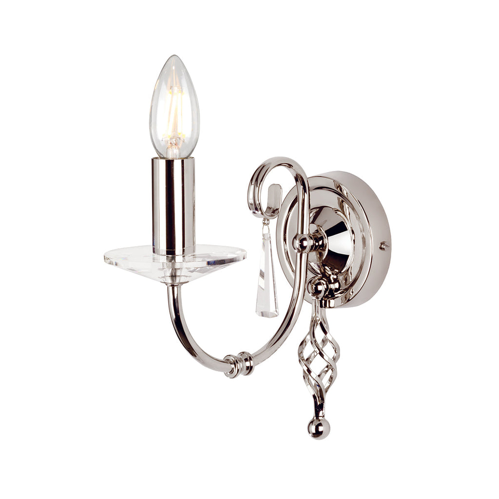 Aegean 1 Light Wall Light - Polished Nickel - Elstead Lighting