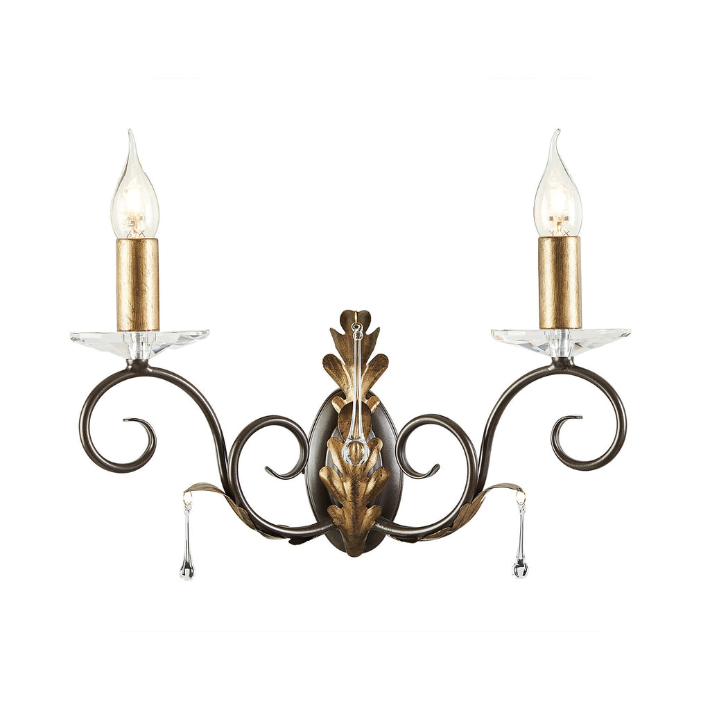 Amarilli 2 Light Wall Light - Bronze/Gold  - Elstead Lighting