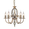 Artisan 5 Light Chandelier - Aged Brass - Elstead Lighting