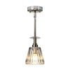 Agatha 1 Light Pendant - Brushed Nickel - Elstead Lighting