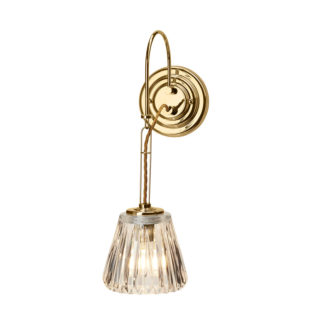 Demelza 1 Light Wall Light - Polished Brass - Elstead Lighting 