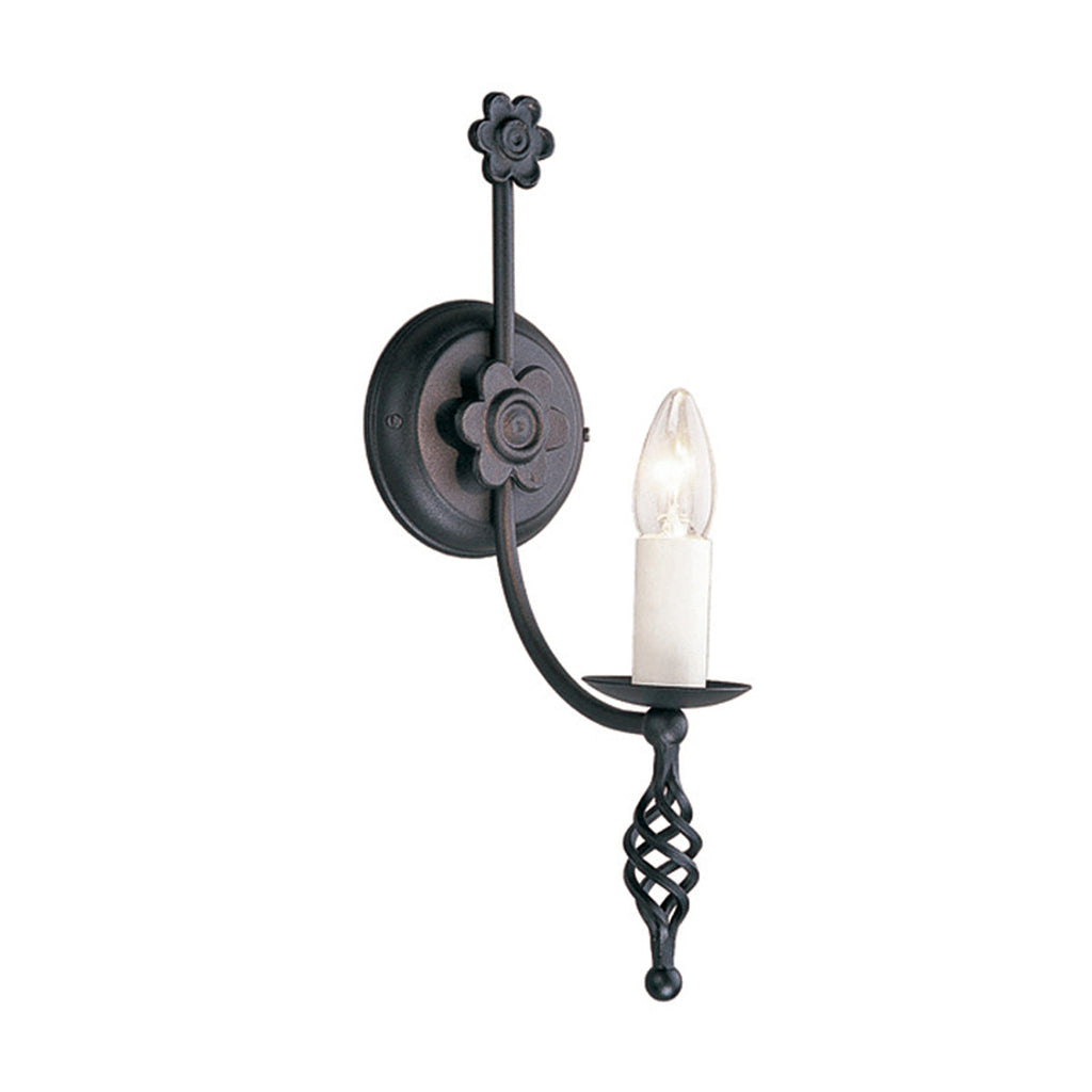 Belfry 1 Light Wall Light Black - Elstead Lighting