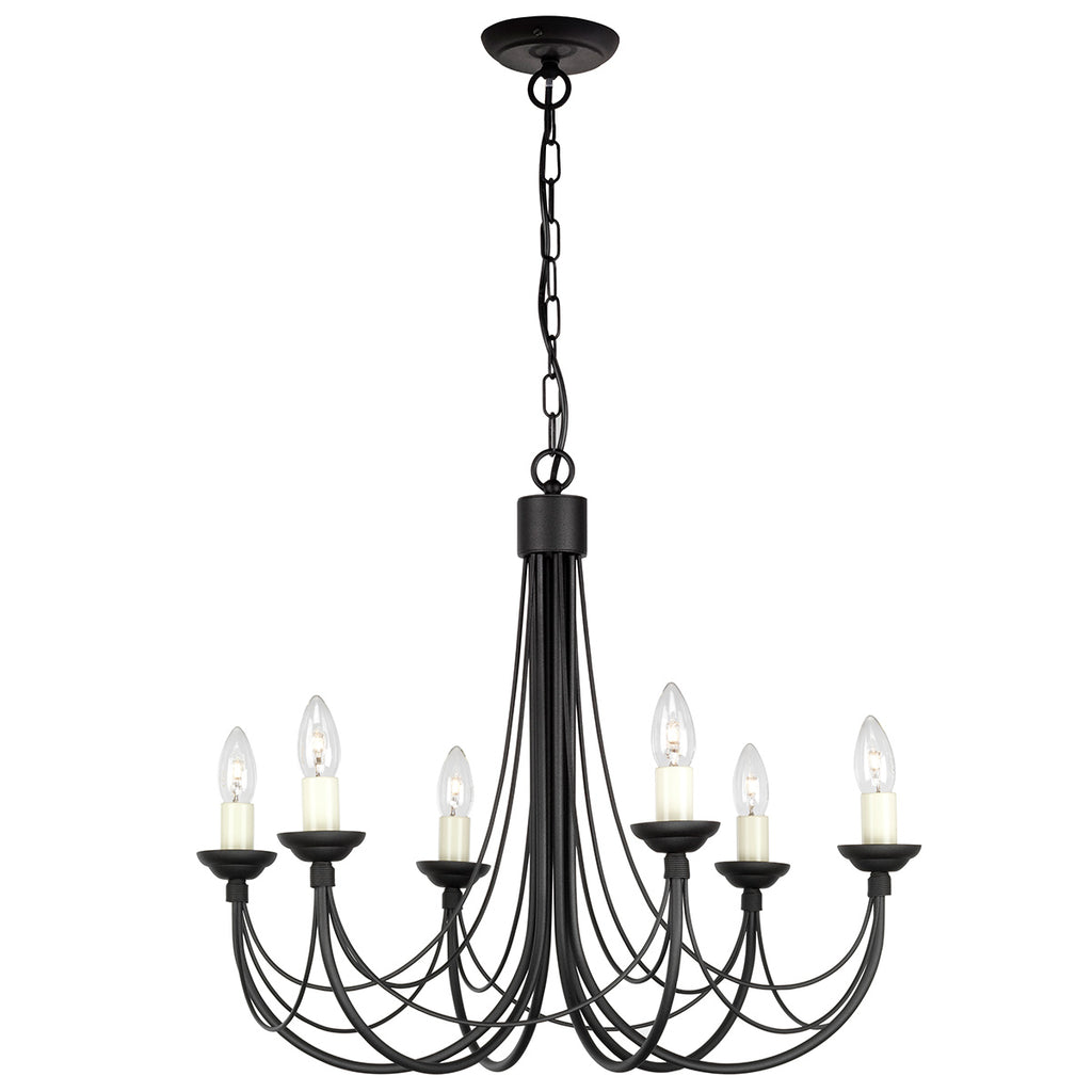 Carisbrooke 6 Light Chandelier - Elstead Lighting