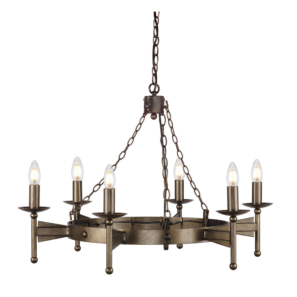 Cromwell 6 Light Chandelier - Elstead Lighting