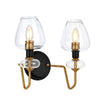 Armand 2 Light Wall Light - Aged Brass - Elstead Lighting