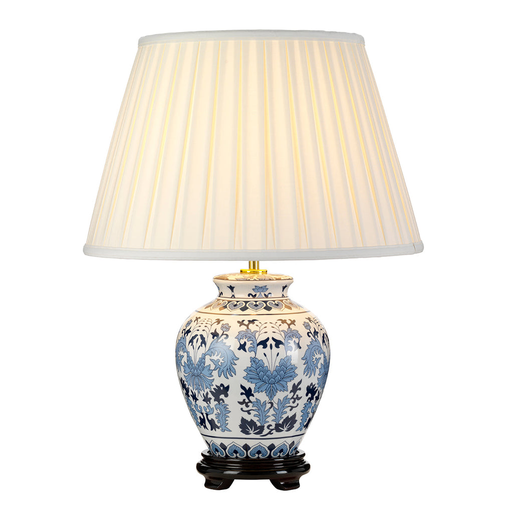 Linyi 1 Light Table Lamp with Tall Empire Shade - Elstead Lighting