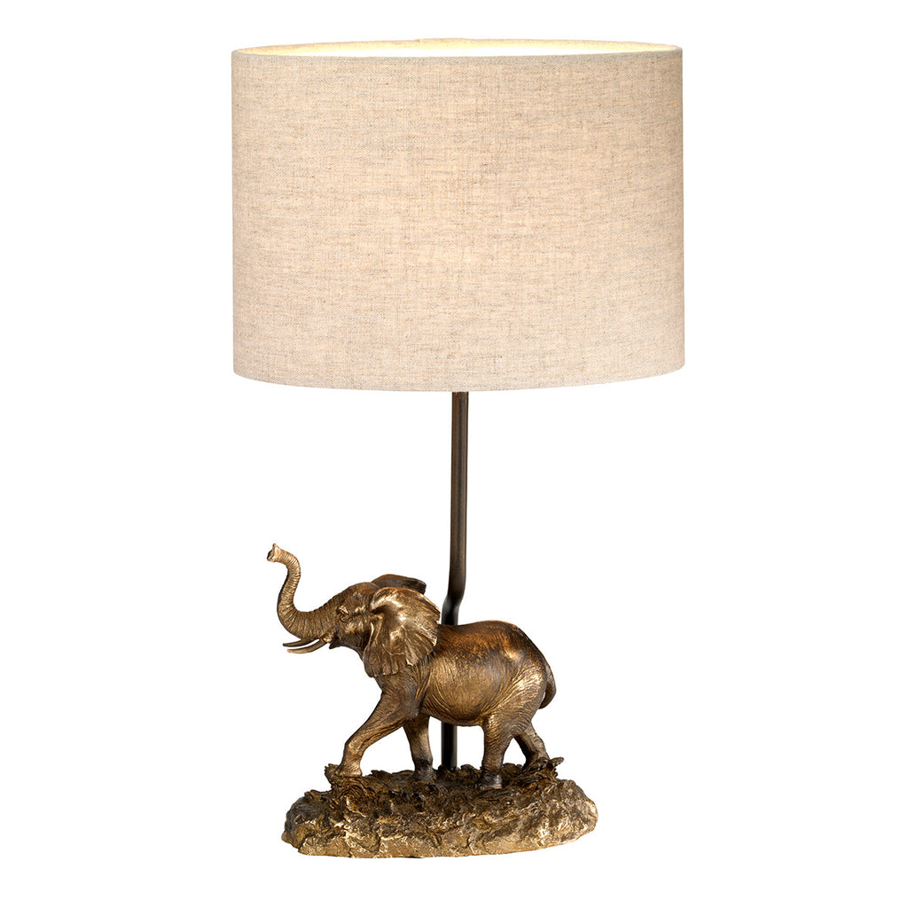 Sabi 1 Light Table Lamp With Oval Shade - Elstead Lighting