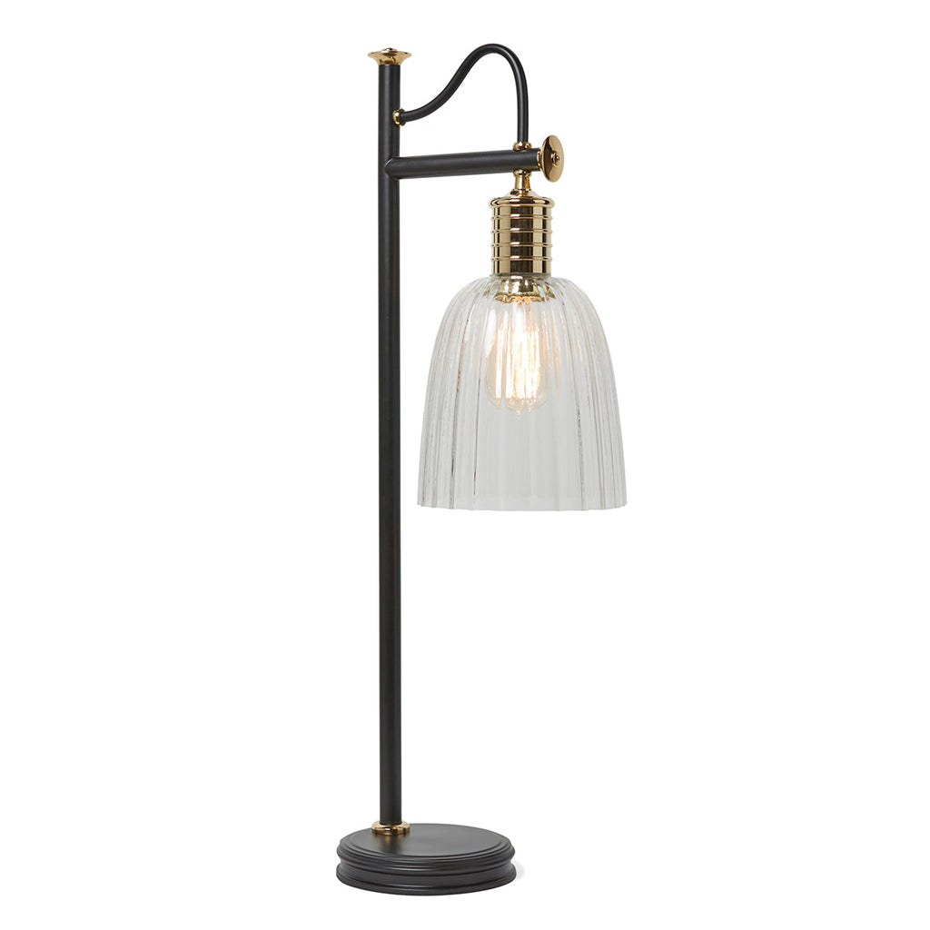 Douille 1 Light Table Lamp - Black/Polished Brass - Elstead Lighting