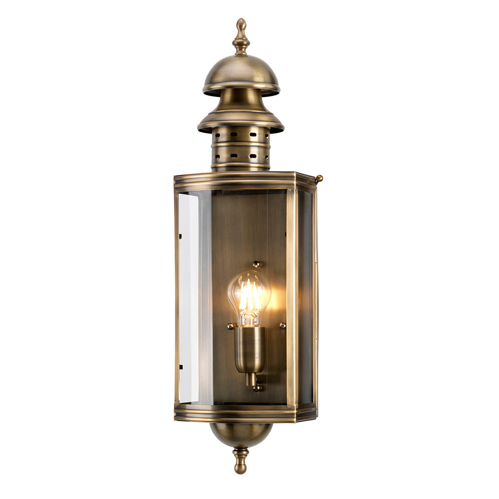 Downing Street Wall Lantern - Brass - Elstead Lighting