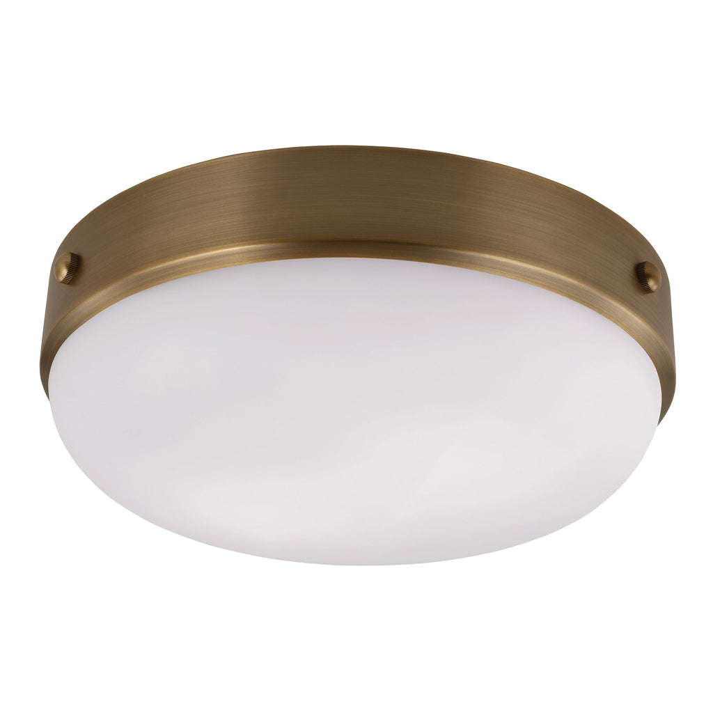 Cadence 2 Light Flush Mount - Dark Antique Brass - Feiss