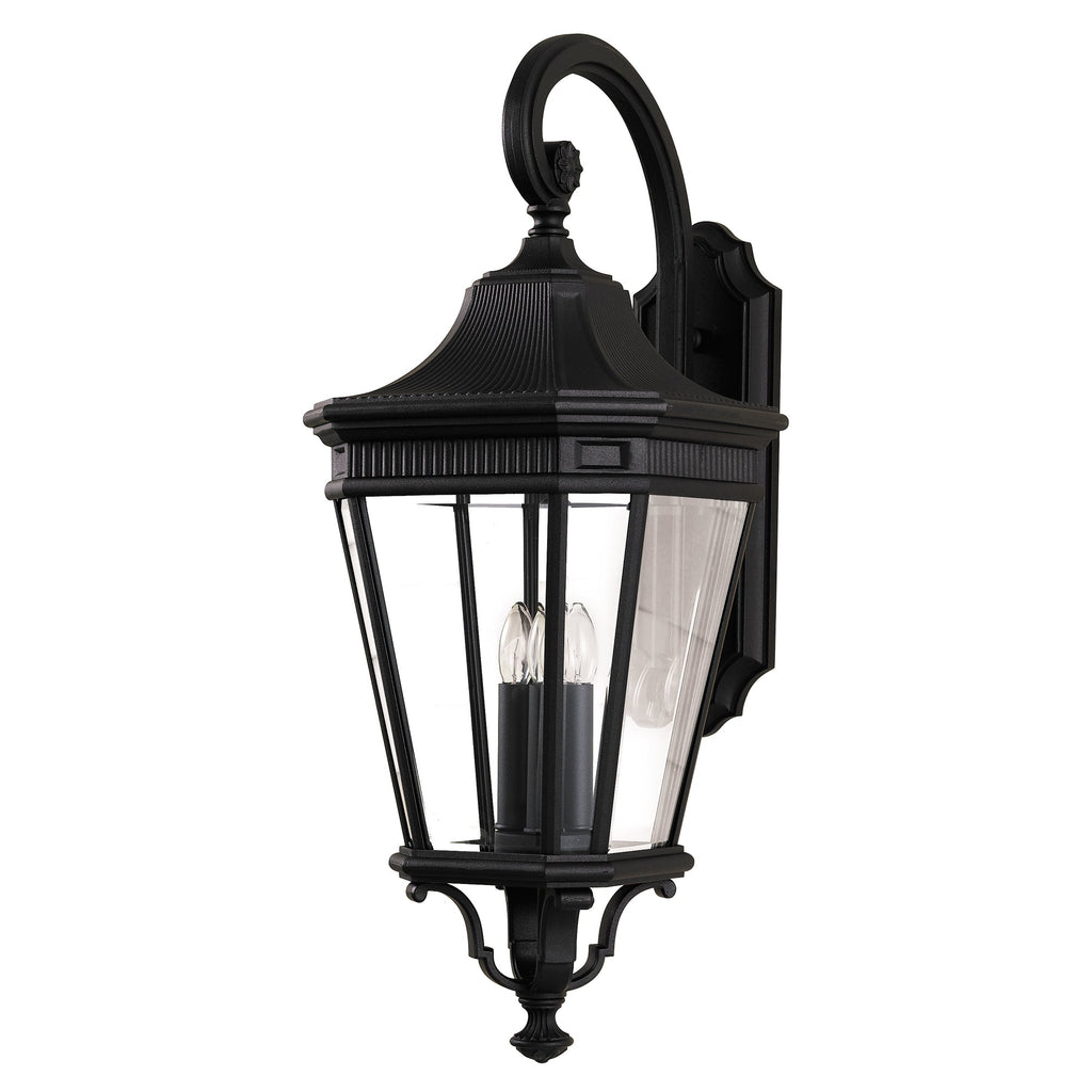 Cotswold Lane 3 Light Large Wall Lantern - Black - Feiss