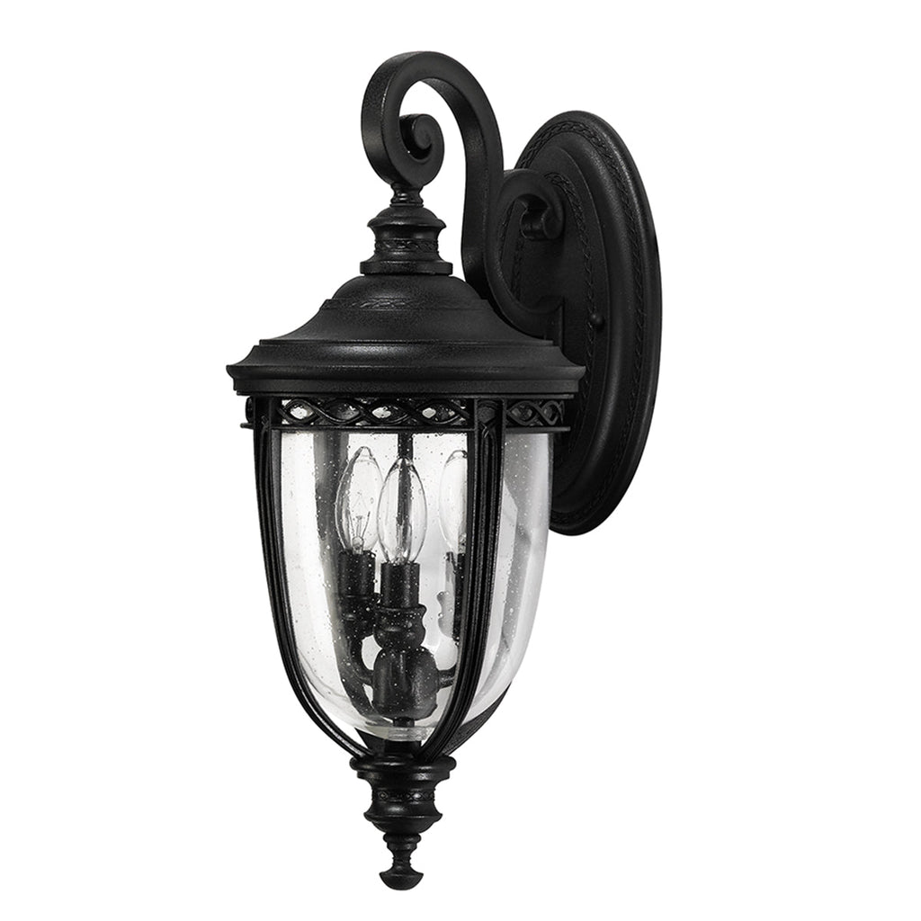 English Bridle 3 Light Medium Wall Lantern - Black - Feiss