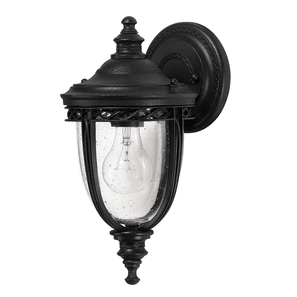 English Bridle 1 Light Small Wall Lantern - Black - Feiss