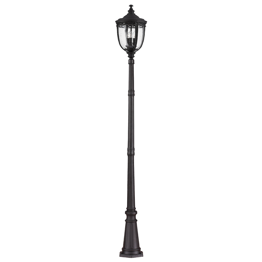 English Bridle 3 Light Large Lamp Post - Black - Feiss