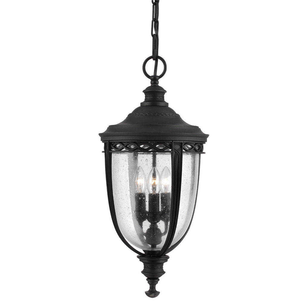 English Bridle 3 Light Large Chain Lantern - Black - Feiss