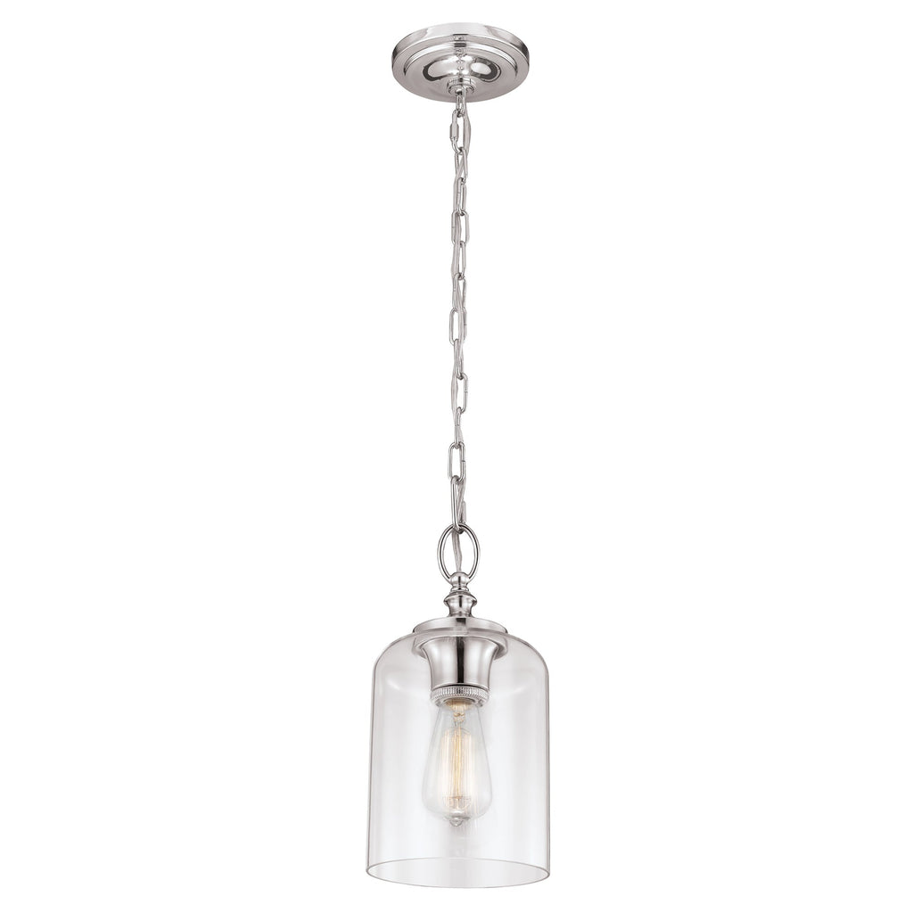 Hounslow 1 Light Mini Pendant Polished Nickel - Feiss