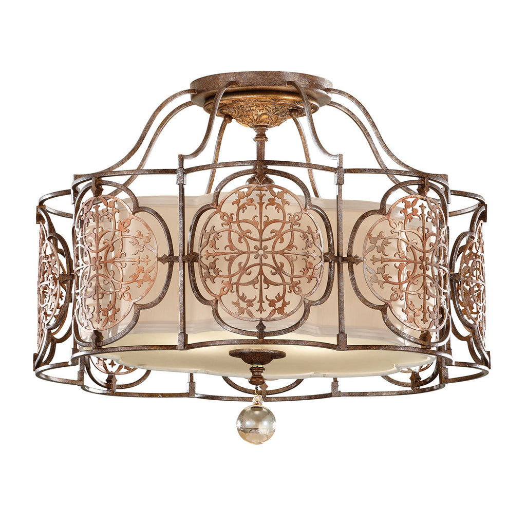 Marcella 3 Light Semi-Flush - Feiss