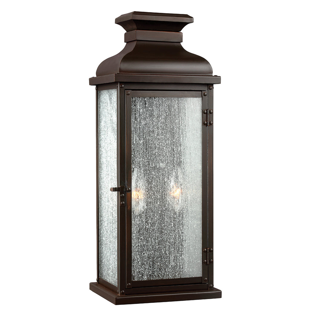 Pediment 2 Light Medium Wall Lantern - Feiss