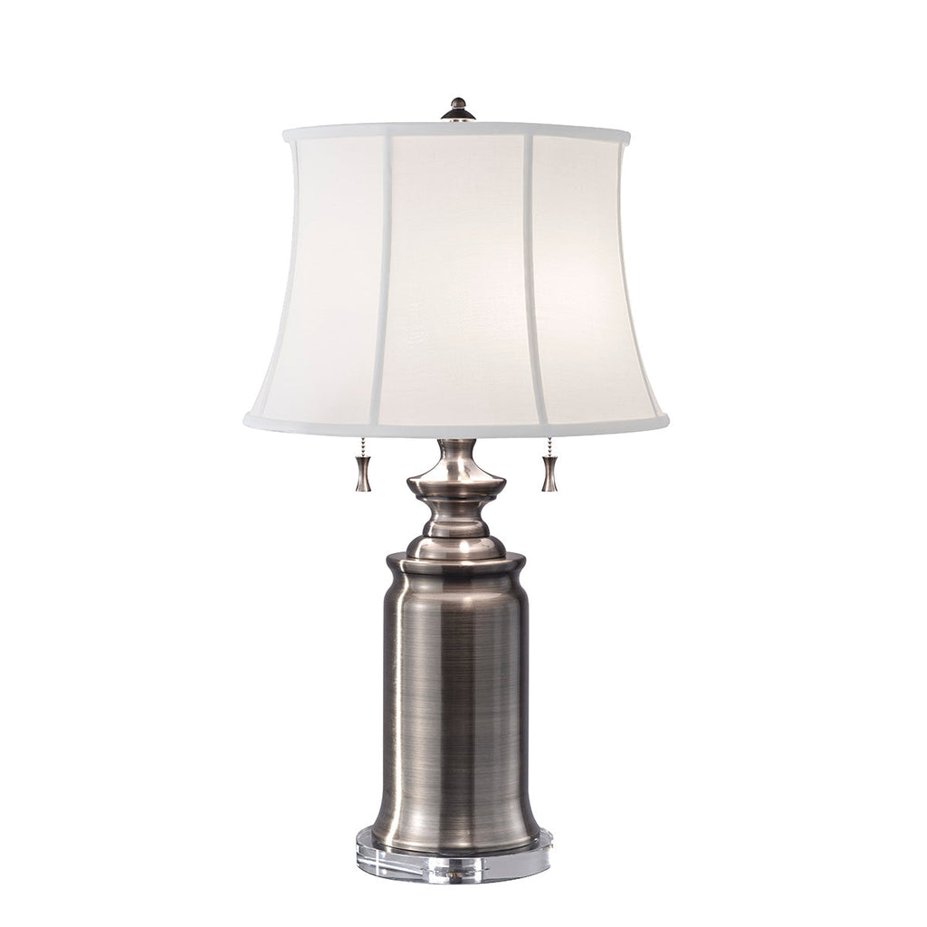 Stateroom 2 Light Table Lamp - Antique Nickel - Feiss