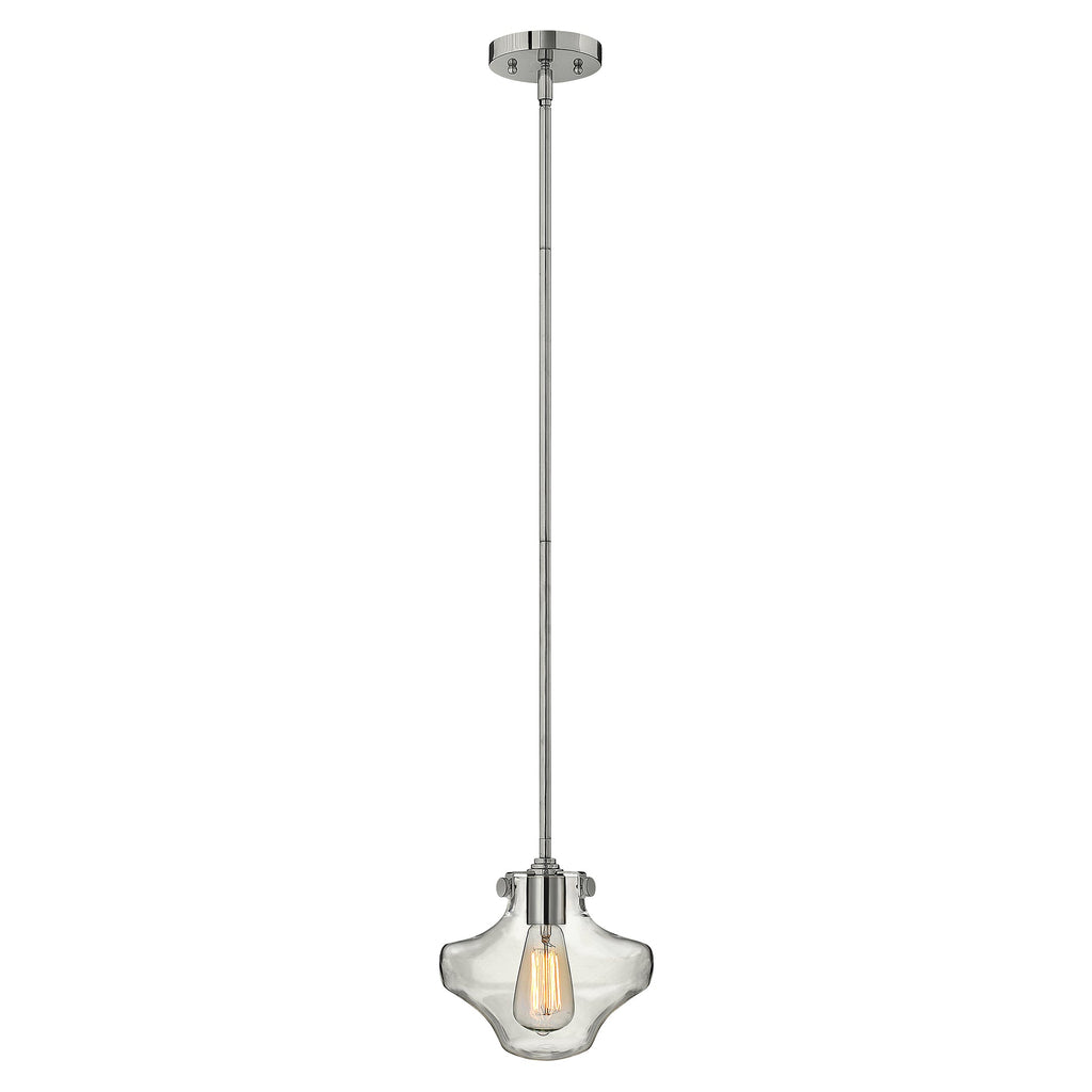 Congress 1 Light Clear Glass Pendant - Chrome  - Hinkley Lighting