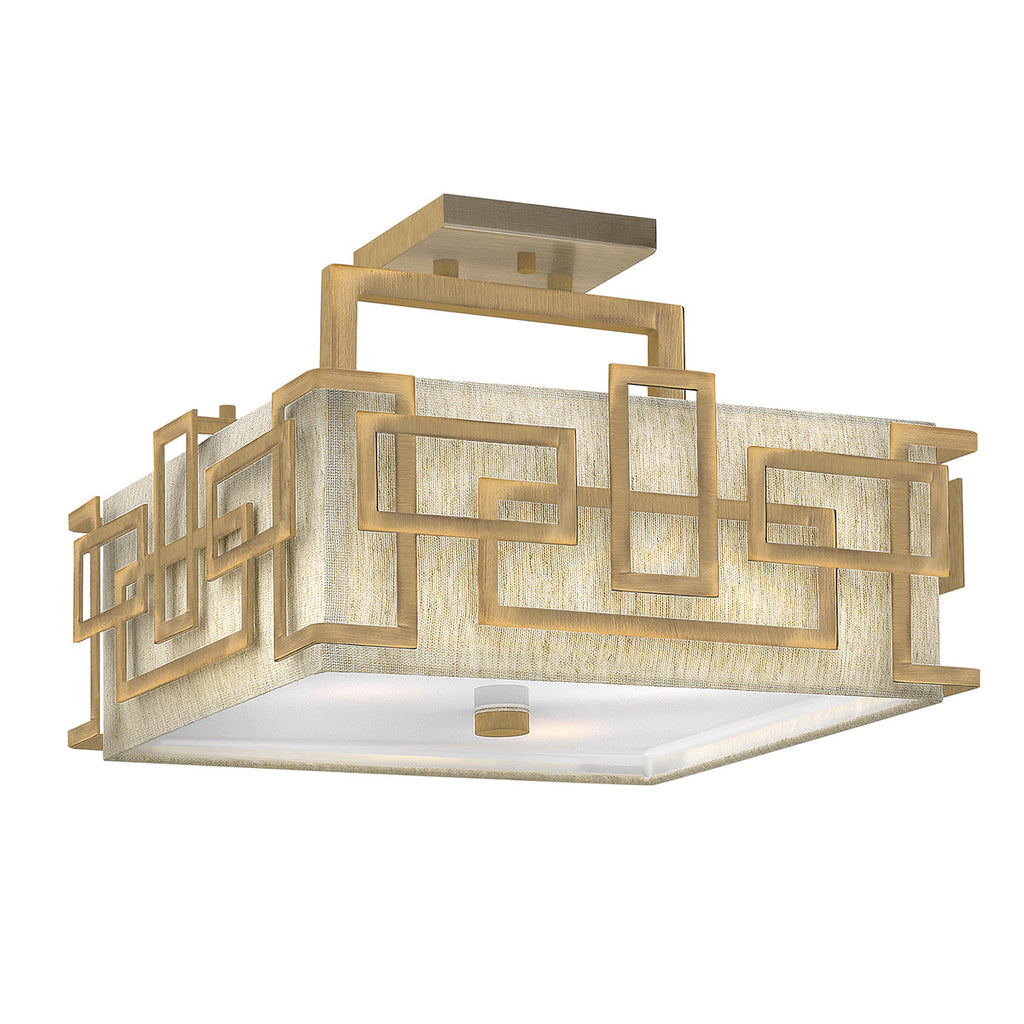 Lanza 3 Light Semi Flush Mount - Brushed Bronze - Hinkley Lighting