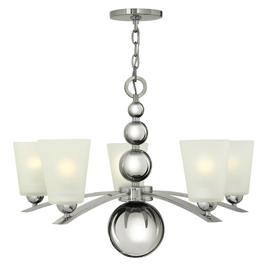 Zelda 5 Light Chandelier - Polished Nickel - Hinkley Lighting