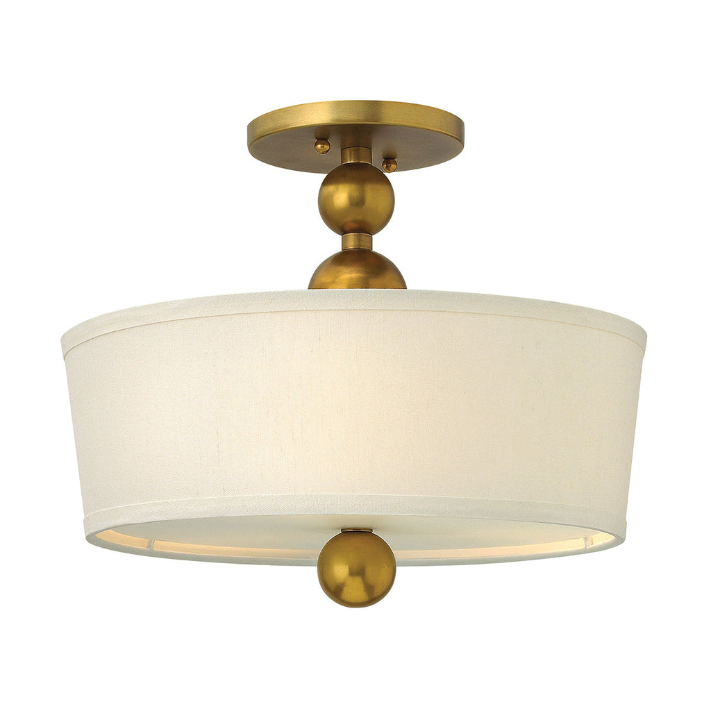 Zelda 3 Light Semi-Flush - Vintage Brass - Hinkley Lighting