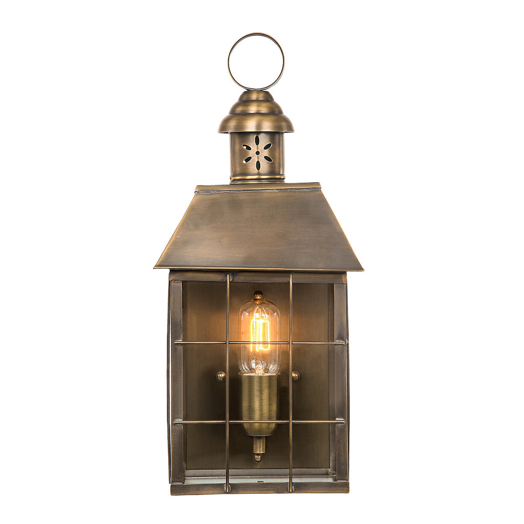 Hyde Park 1 Light Wall Lantern - Brass - Elstead Lighting