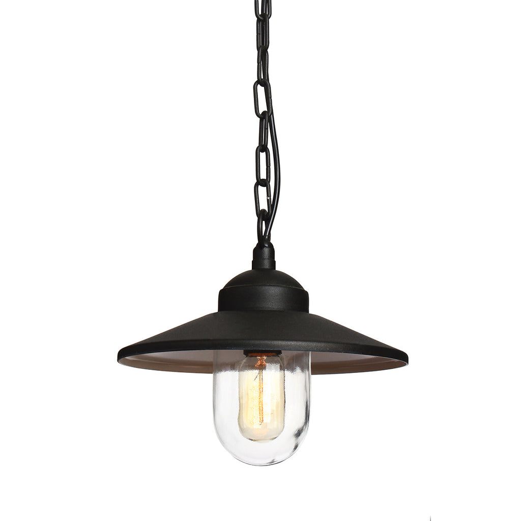 Klampenborg 1 Light Chain Lantern - Black - Elstead Lighting