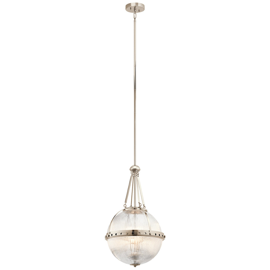 Aster 3 Light Pendant - Polished Nickel - Kichler