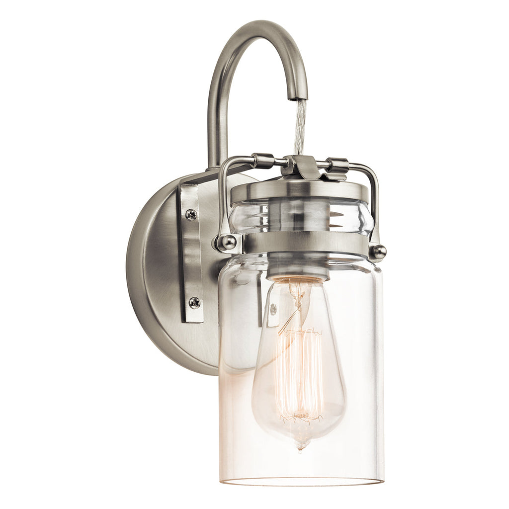 Brinley 1 Light Wall Light - Brushed Nickel - Kichler