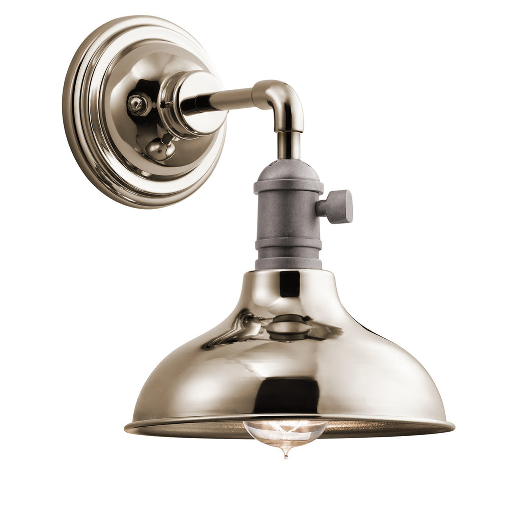 Cobson 1 Light Wall Light - Polished Nickel - Kichler