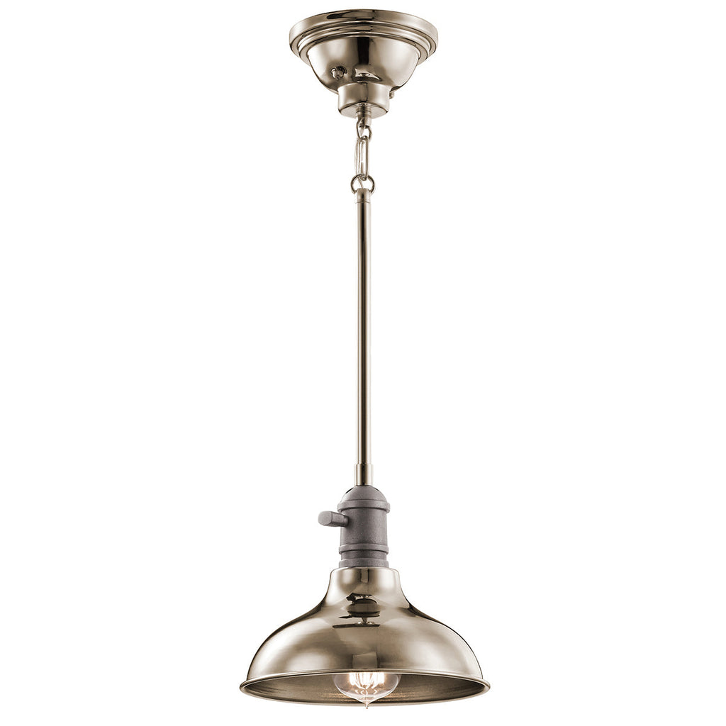 Cobson 1 Light Pendant/Semi Flush - Polished Nickel - Kichler