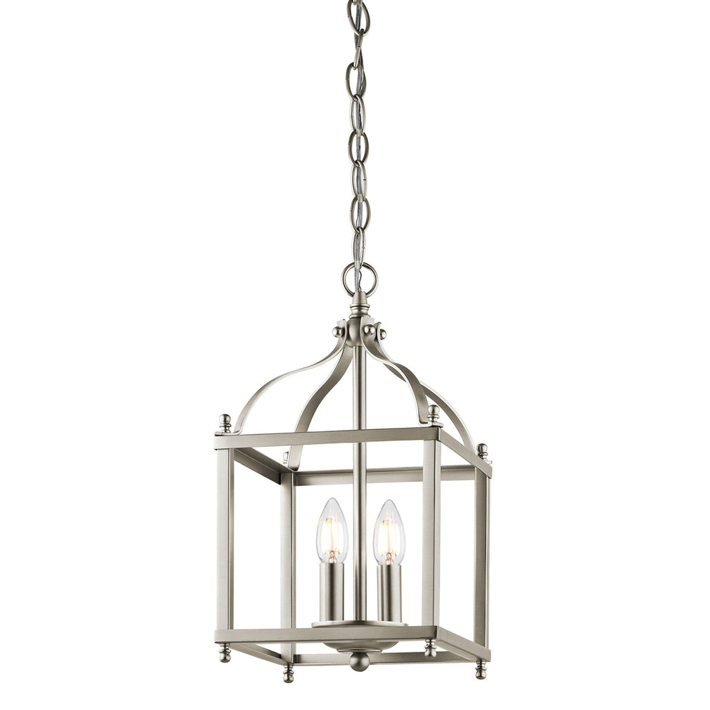 Larkin 2 Light Small Pendant - Brushed Nickel - Kichler