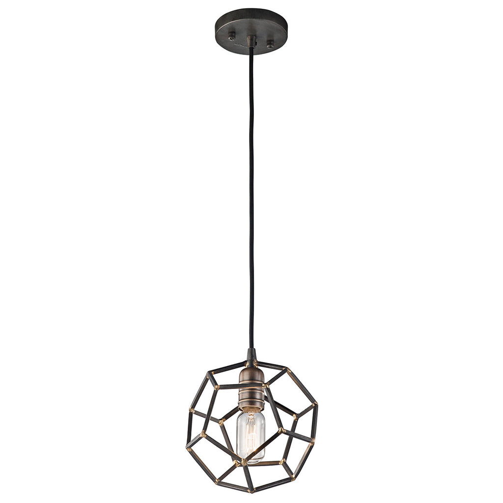 Rocklyn 1 Light Mini Pendant Raw Steel - Kichler