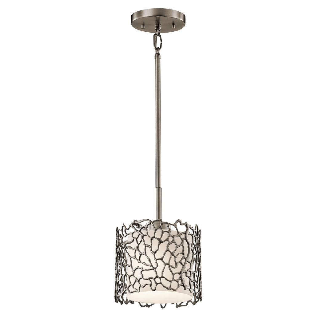 Silver Coral 1 Light Mini Pendant - Kichler