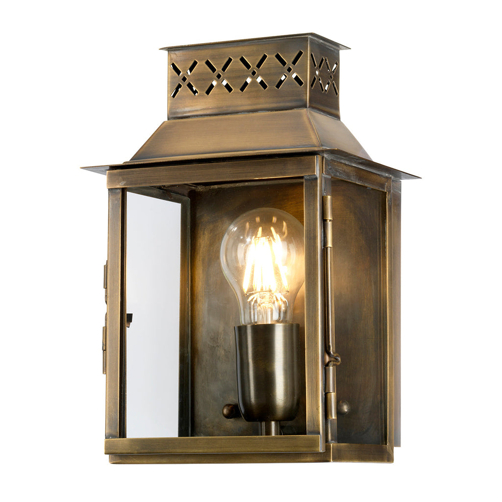 Lambeth Palace 1 Light Wall Lantern - Brass - Elstead Lighting