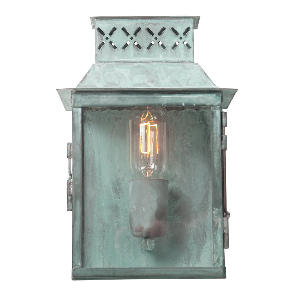 Lambeth Palace 1 Light Wall Lantern - Verdigris - Elstead Lighting