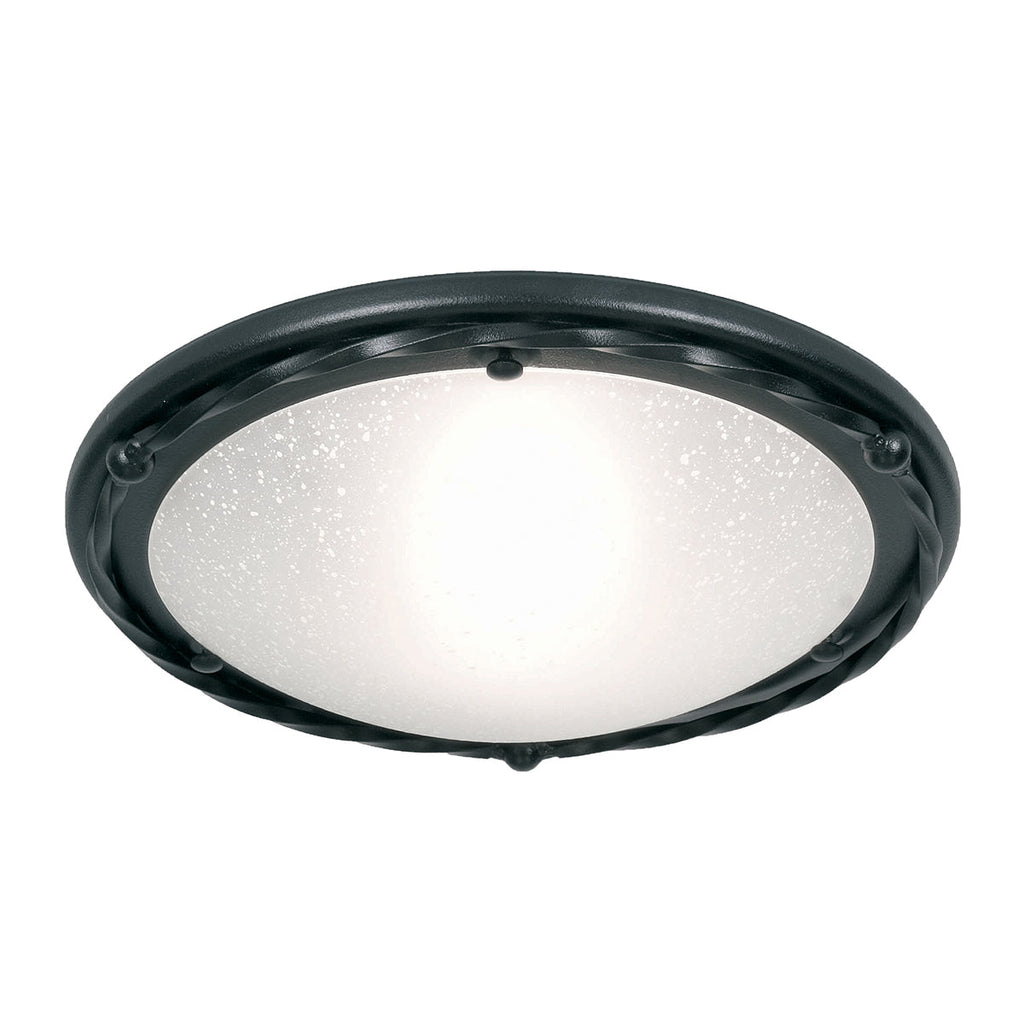 Pembroke 1 Light Flush Light Style B - Black - Elstead Lighting