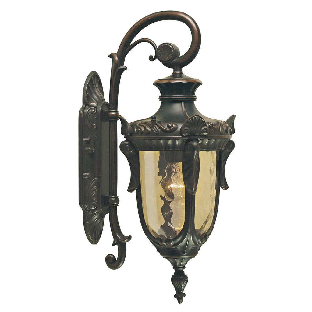 Philadelphia 1 Light Medium Down Wall Lantern - Old Bronze - Elstead Lighting