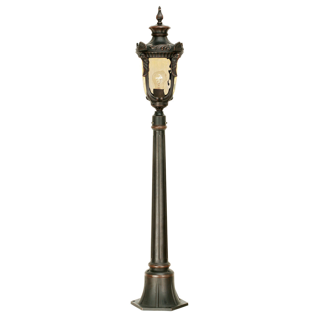 Philadelphia 1 Light Medium Pillar - Old Bronze - Elstead Lighting