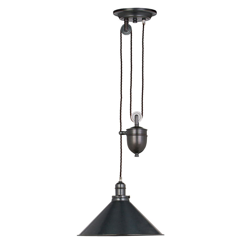 Provence 1 Light Rise and Fall Pendant - Old Bronze - Elstead Lighting